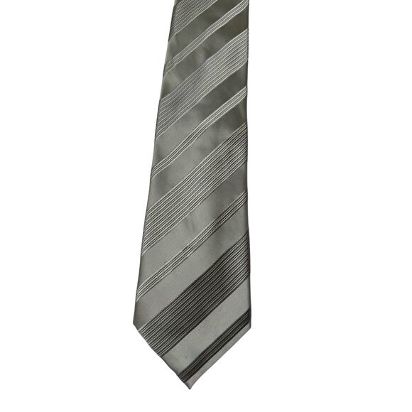 Donald J Trump Signature Collection Mens Neck Tie Gray 100% Silk Luxury Gold Bar - Picture 2 of 8